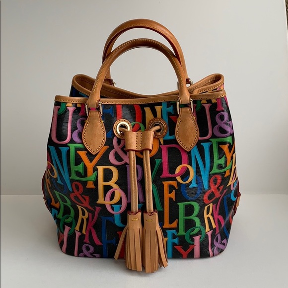 Dooney & Bourke Handbags - Dooney & Bourke Logo Drawstring Bucket Bag